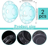 2 Pcs Bathtub Overflow Drain Cover Bathtub Stoppers 6.1 Inch Transparent & Green PVC Tub Overflow Drain Cover Plug for Deep Water Bath, Universal Fit for Tub Drains Hole