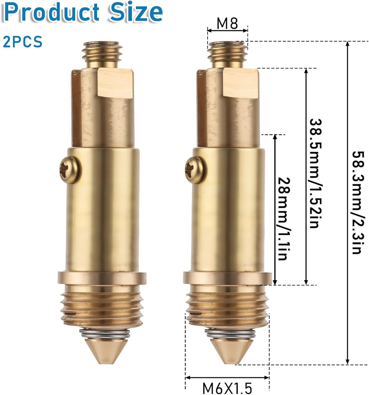 2 Pcs Basin Sink Clicker Pop Up Tub Drain Stopper Sink Pop Up Stopper Pop Up Bolt Basin Bath Sink Drain Click Clack Replacement Plug Bolt Spring Brass Push Spring Plug for Most Sink Tub Basin Drain