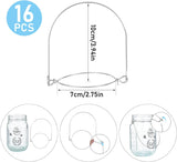 Vin Beauty Stainless Steel Mason Jar Hangers, 16 Pack Wire Hangers for Mason Jars, Mason Jar Lid Handles Kitchen Accessories