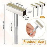 3 Pcs Grinding Wheel Dresser Grinding Wheel Dressing Tool Diamond Wheels Stone Dresser with Flat Diamond Coated Surface for Restore Bench Grinder Truing Deburring Wheels Silver