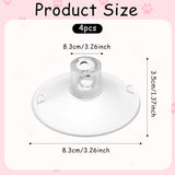 4 PCS Window Perch Suction Cup Large Replacement Clear PVC Sucker Pads Powerful Suction Cups for Cat Window Bed Seat Hammocks