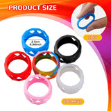 Amylove 6 Pieces Silicone Anti Slip Ring Non Skid Band Ring Soft Protection Sleeve 25 x 17 mm