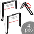 Amylove 4 Pcs Adjustable Cubicle Hanger Universal Partition Metal Cubicle Hooks Door Hanger, Adjusted to Fit Panels with 1 3/8 Inch to 3 1/2 Inch Thickness for Office Whiteboard (Black)