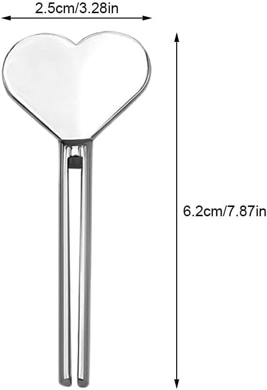 Silver Metal Manual Toothpaste Squeezer Heart Stainless Steel Dispenser Tube Squeezer Hand Cream Tube Key Roller Set Bathroom Accessories Daily Living Tube Squeezing Aids