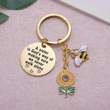 Sunflower Keychain for Women Inspirational Christmas Birthday Graduation Jewelry Gifts for Mom Daughter Wife Friend Sister