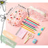 Amylove 2 Pack Cute Flower Makeup Bags Daisy Zipper Pouches Floral Pencil Pouch Portable Toiletry Pouches for Women Travel Vacation Bathroom School Organizing(Daisy)