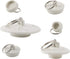 6 Pieces Drain Stopper, Rubber Kitchen Sink Drain, Sink Stopper Drain Plug with Pull Ring for Kitchen, Bathtub, Bathroom and Laundry Sink in 6 Different Sizes, White