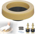 Extra Thick Toilet Wax Ring Replacement Kit, Universal Toilet Seal Ring with Brass Toilet Floor Bolts and Retainer Washers, PE Flange Fits 3 Inch and 4 Inch Drain Pipes