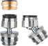 Faucet Adapter Kit, Swivel Aerator Adapter to Connect Garden Hose - Multi-Thread Kitchen Sink Faucet to Garden Hose Adapter 3/4 Inch - Chrome Finished