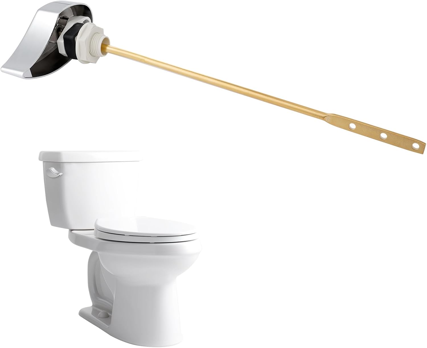 Toilet Handle Replacement Compatible with TOTOTHU004-CP Trip Lvr for ST701, CST854, CST884,Side Mount Toilet Flush Handle, Flush Tank Lever, Chrome