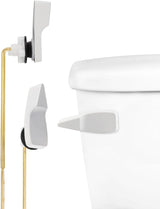 Toilet Handle Replacement, Front Mount Tank Flush Lever Handle Compatible with American Standard, Toilet Trip Lever with Stainless Steel Flapper Chains, White