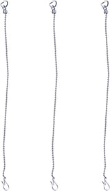 3 Pack Universal Toilet Flapper Chain Replacement Kit,Stainless steel,Including 12-Inch Chain,Hook,Ring