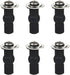 6 Pack Universal Toilet Seat Hinges Screw, Blind Hole fixings Expanding Rubber Top Fix Nuts Screws for Top Mounting Toilet Seat Hinges-3 Pairs (with One Expandable Ball)