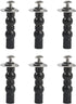 6 Pack Universal Toilet Seat Hinges Screw - Blind Hole Fixings Expanding Rubber Top Fix Nuts for Top Mounting - 3 Pairs With Two Expandable Ball