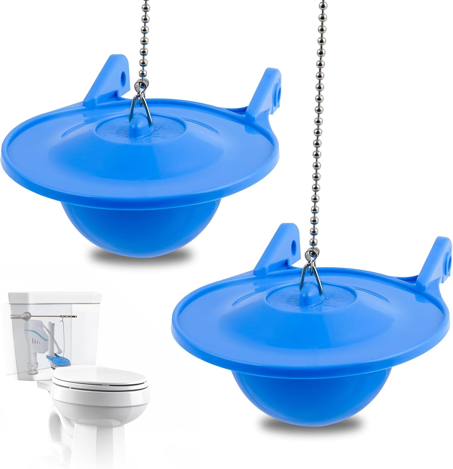 2 pcs Toilet Flapper Replacement, Compatible with Gerber 99-788 and Lowes AquaSouce Original 3" Flapper Replacement for 1.28 GPF Toilets (98923, 312795, 352027, 395280, 12293)-Water Saving
