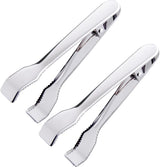 Ice Tongs for Ice Bucket 6-3/4 Inch - Set of 2 - Premium 18/8 Stainless Steel Ice Tongs with Teeth for Ice Sugar Cubes Tea Party Coffee Bar Food Serving