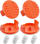 4 Pack Weed Eater Cap Compatible with Black and Decker Weed Wacker, RC-100-P Replacement Spool Cap Covers, Weed Eater Parts for Black and Decker String Trimmer