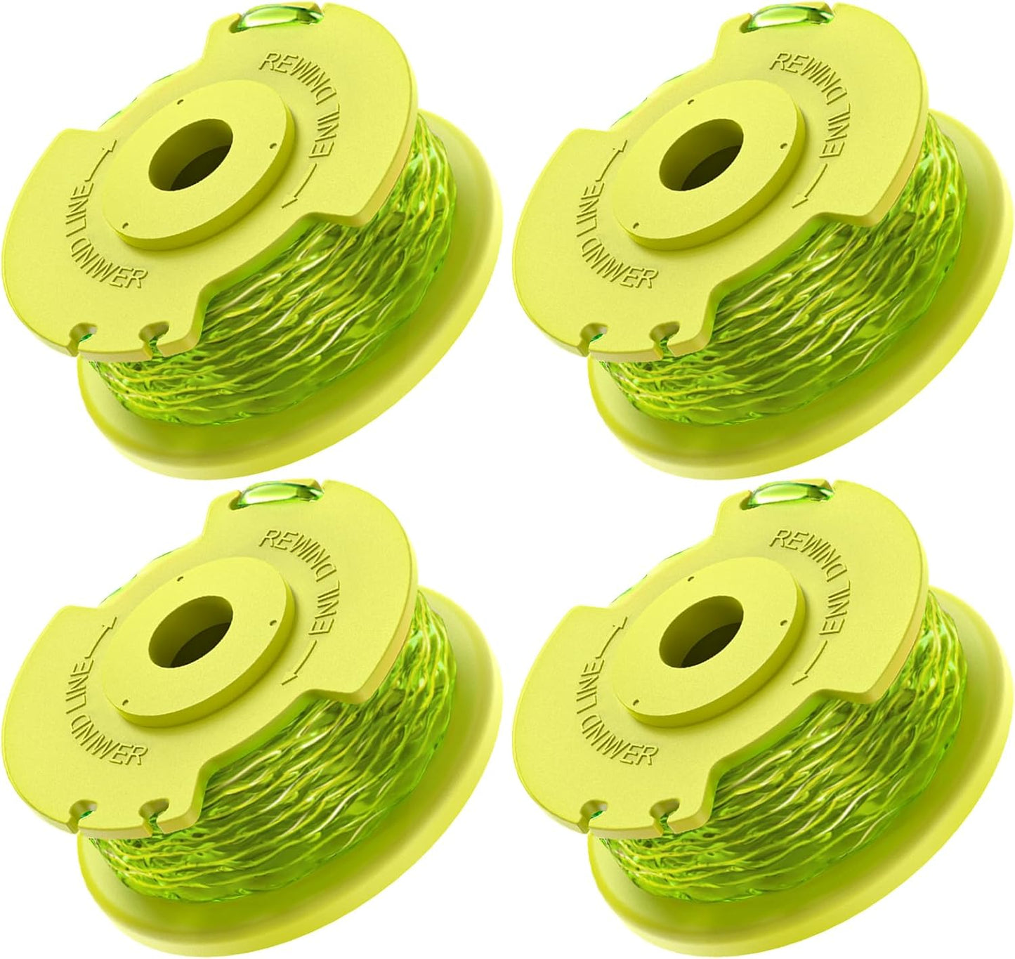 4 Pack Weed Wacker String Replacement Compatible with Ryobi One Plus+, 0.080‘’ String Trimmer Refill AC80RL3, Twisted Weed Eater String Compatible with Ryobi 18V, 24V, 40V Cordless Trimmers