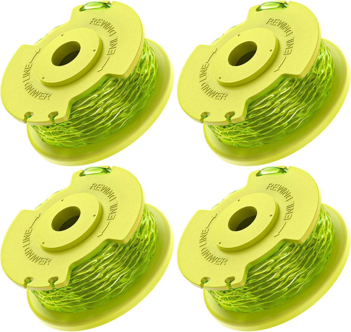 4 Pack Weed Wacker String Replacement Compatible with Ryobi One Plus+, 0.080‘’ String Trimmer Refill AC80RL3, Twisted Weed Eater String Compatible with Ryobi 18V, 24V, 40V Cordless Trimmers