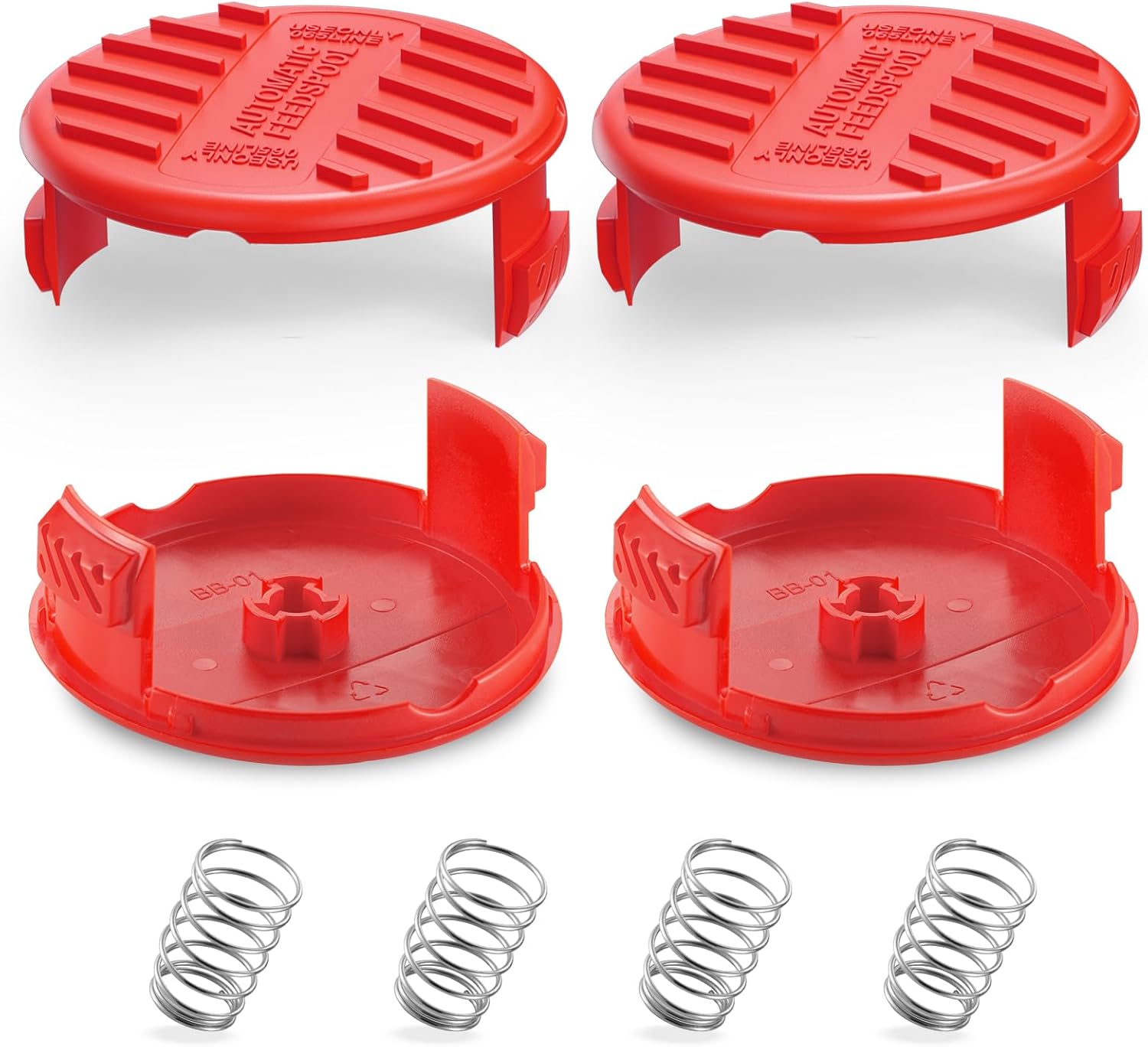 CMZST120SC String Trimmer Spool Cap for Craftsman Weed Eater CMCST900, CMEST913, CMESTE920, CMZST98020, CMESTA900, CMCST915, (4 Cap, 4 Spring)