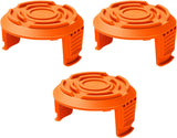 Trimmer Replacement Spool Cap Covers Compatible with Worx String Trimmers WA0010, WA6531 (3-Pack)