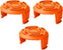 Trimmer Replacement Spool Cap Covers Compatible with Worx String Trimmers WA0010, WA6531 (3-Pack)