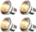 4-Pack 75W UVA+UVB Bulbs | Heat and Light for Reptiles and Amphibian Tanks, Terrariums and Cages | Works with Various Lamp Fixtures
