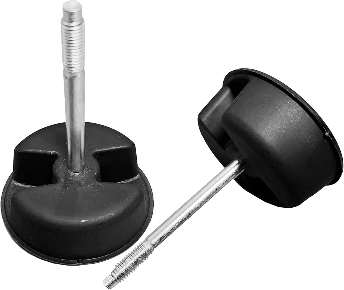Two black hardtop mounting knob screws for Jeep Wrangler