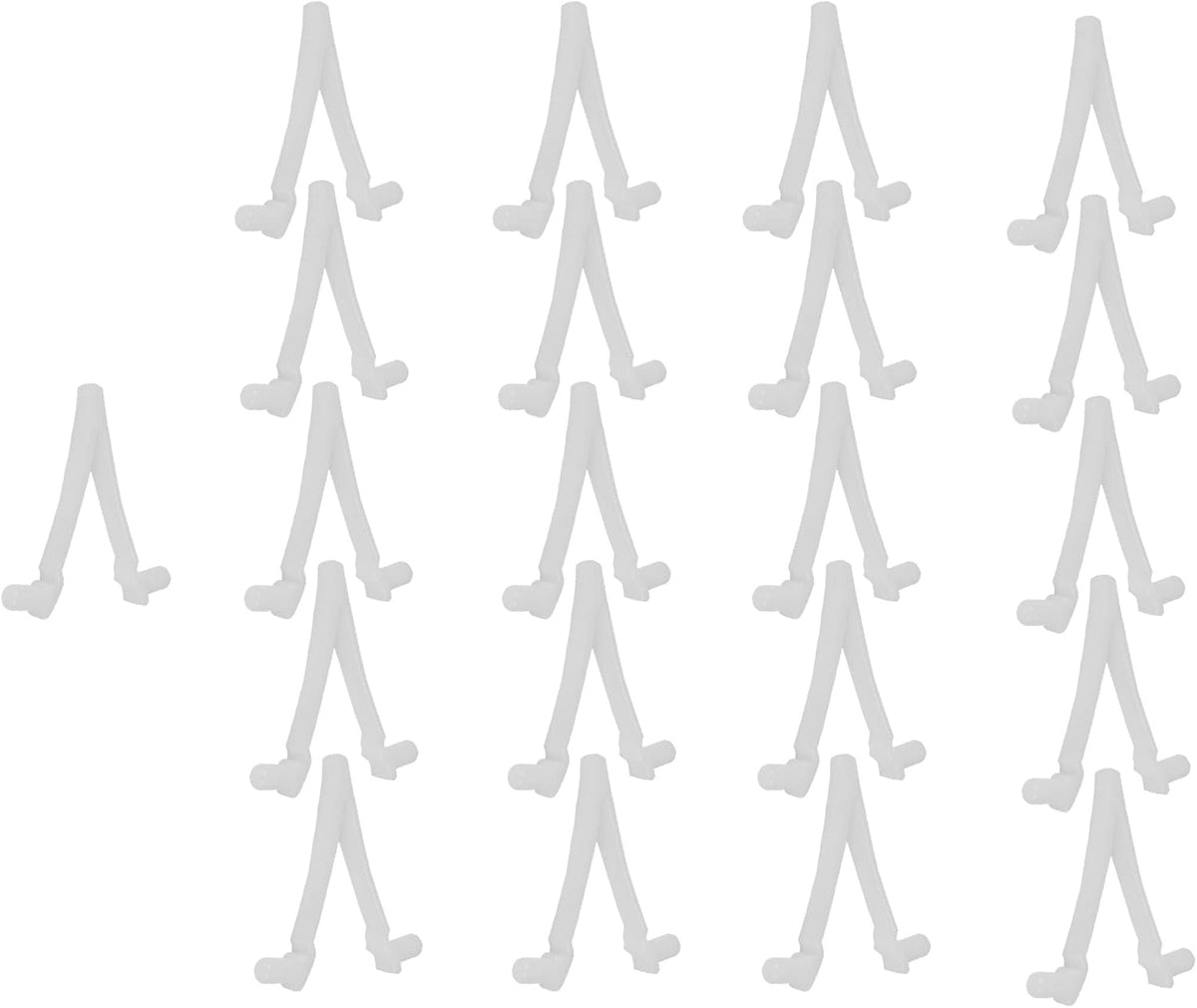 Twenty-one heavy-duty plastic pool V-clips for cleaning attachments