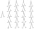 (21-Pack)  Replacement Pool V-Clips - Pool Brush Plastic Clips/Pool Pole Net Clips for Cleaning Pool Walls - Perfect for Pool Brushes, Skimmers, and Leaf Nets - Made from Heavy-Duty Plastic