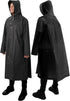 2-Pack Rain Ponchos for Adults Reusable Raincoats with Hooded and Drawstring Emergency for Men Women