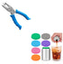 Single Hole Punch 1/4” Hole Puncher for Crafts, One Hole Paper Punch + 6 Pack Silicone Soda Can Cover Lids, Reusable Soda Can Lids