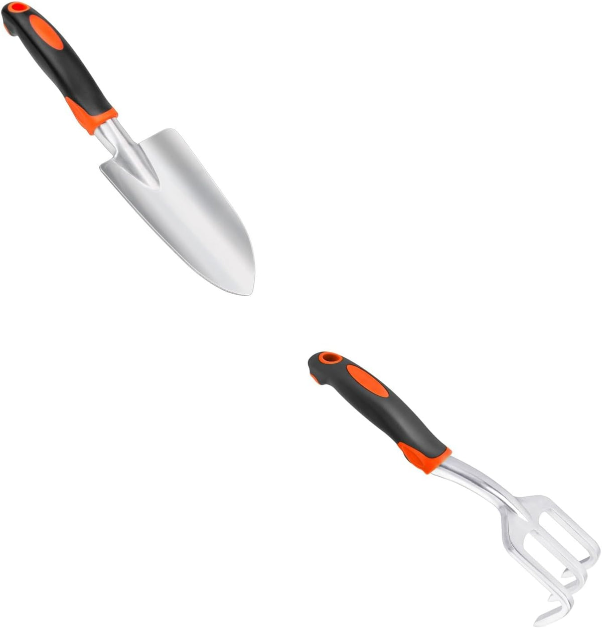 Garden Shovel Garden Hand Trowel, Heavy Duty Hand Shovel with Ergonomic Handle + Hand Rake Garden Tool, Heavy Duty Hand Cultivators for Gardening, Small Garden Claw Tool