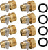 Garden Hose Repair Connector with Clamps, Fit for 3/4" or 5/8" Garden Hose Fitting, 4 Set