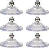 6 Pcs Strong Thickened Sucker Suction Cup Clear PVC Sucker Pads with M6 x 14 Thread Screw Extra Strong Adhesive Glass Suction Holder