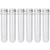 6PCS Plastic Test Tubes with Screw Caps 45ml Clear Tubes for Scientific Experiments, Party Decoration, Sample, Candy, Bath Salt, Storage