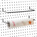 2 Pack Pegboard Towel Holder Pegboard Hooks for Paper Towels, Kitchen Towels, Stickers, Tapes Great Peg Board Organizer Accessories for Workshop, Garage, Kitchen