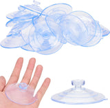 Suction Cup 65mm/2.5'' Glass Suction Pads Clear PVC Sucker Pads Suction Holder Without Hooks for Bathroom Wall Door Glass Window Car Shade (12 Pcs)