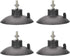 4 PCs French Fry Suction Cup Feet Commercial Suction Cup Feet with Screws for Industrial Commercial French Fry Cutter (Black)