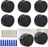 Black Frameless Mirror Mounting Hardware Kit Zinc Alloy Mirror Holders Mirror Mounting Brackets Glass Clips Clamps Bathroom Mirrors Supporting Sheet Fits for 3-5mm Thick Glass (8 Pack)