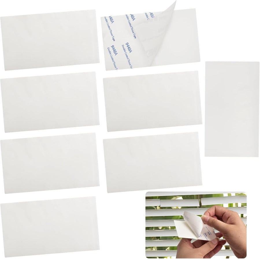 8 Pcs Horizontal Blind Repair Tabs Mini Blind Slat Repair Kit Horizontal Blinds Replacement Slats White Blind Fixers for Horizontal Blinds (2" W x 3.5" L)