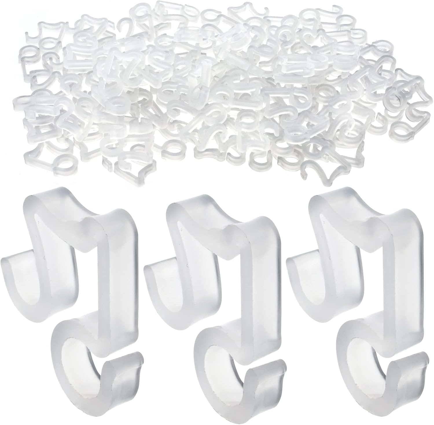 100 Pcs Outdoor Light Clips Hooks for Outdoor String Lights Gutter Clips for Hanging Christmas Village Accessories