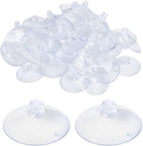 Suction Cup with Hole 1.2'' Glass Suction Pads Clear PVC Sucker Pads Small Suction Holder for Bathroom Wall Door Glass Window Car Shade (50pcs)