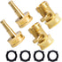 2 Set Heavy Duty Brass Hose Nozzle, Pressure Jet Nozzle with Hose Shutoff Valve, 3/4" GHT Nozzles for Garden Hose, Car Wash, Extra 4 Rubber Washers
