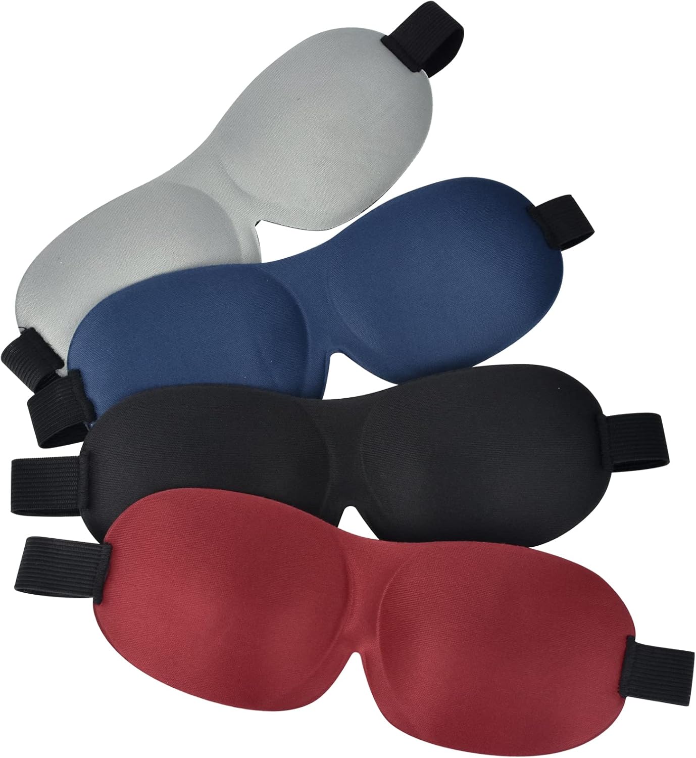 4 Pcs Sleep Mask 3D Eye Mask for Sleeping Eye Covers for Back and Side Sleeper at Travel, Sleep, Airplane