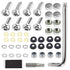 Anti Theft License Plate Screw Kit Tamper Proof License Screws Car License Plate Bolts 304 Stainless Steel Plate Mounting Hardware - 1/4’’ Screws with Chrome Screw Caps