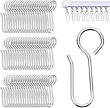 S-Shaped Small Metal Curtain Hooks - 60 Pcs Drapery Hooks for Ceiling Track