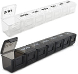 7 Pack TSA Approved Travel Luggage Tag and 2 Pack Weekly Pill Organizer