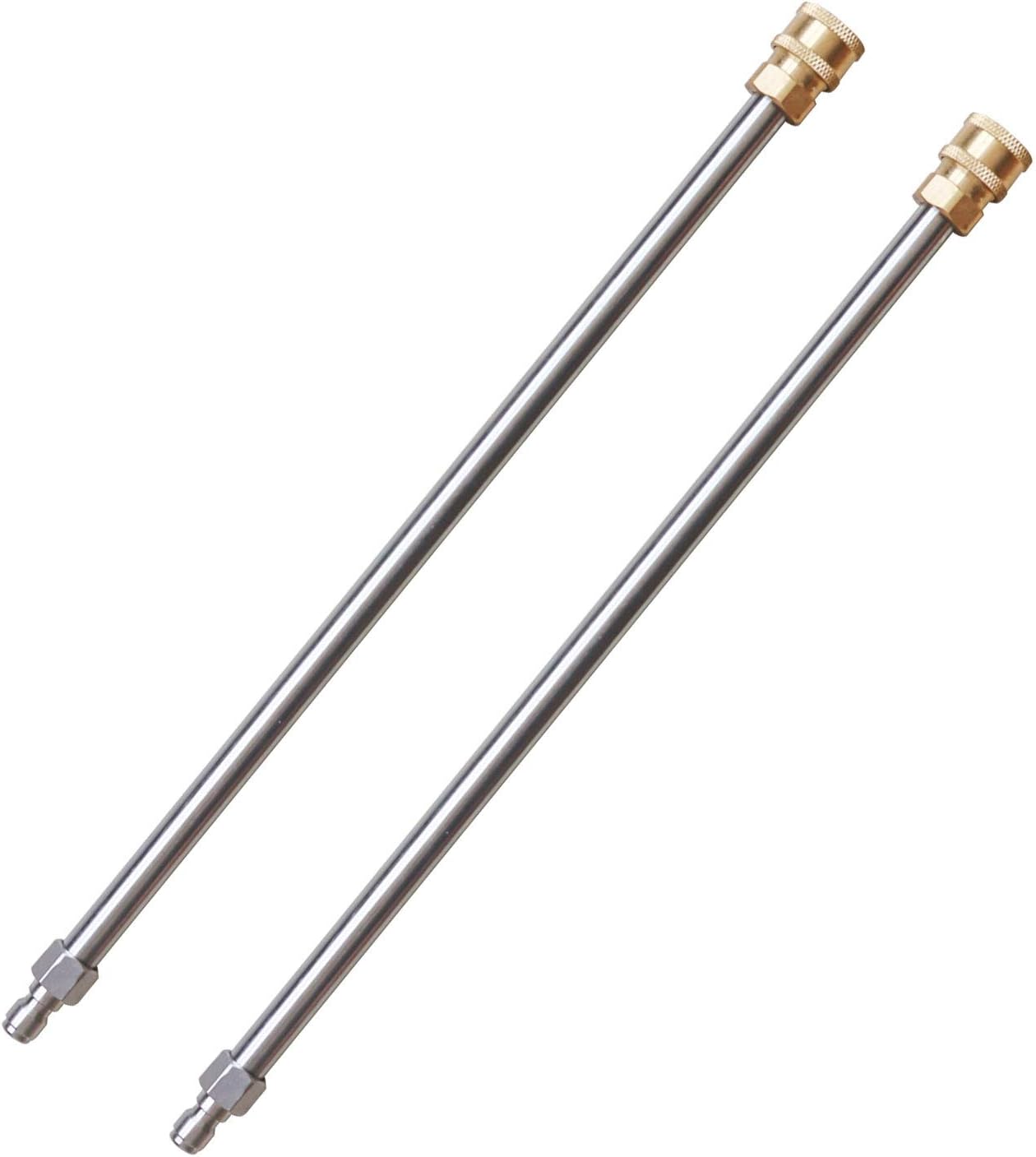 Pressure Washer Extension Wand, 17 Inch Stainless Steel with 1/4" Quick Connect Power Washer Lance, 2 Pack
