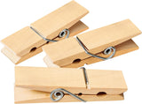 Clothes Pins, Sturdy and Heavy Duty Natural Wood Clips Wooden Clothespins for Hanging Clothes Photo Pictures Crafts Small Classroom Decorative Peg, 30 PCS